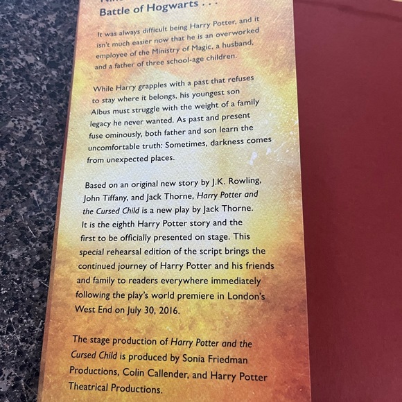 Harry Potter and the Cursed Child Parts One and Two Book | JK Rowling - Picture 5 of 10